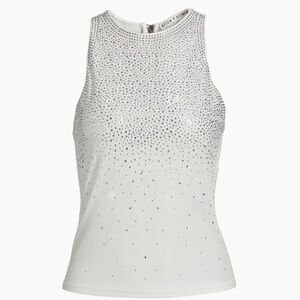 Alice + Olivia White Embellished Women's Top